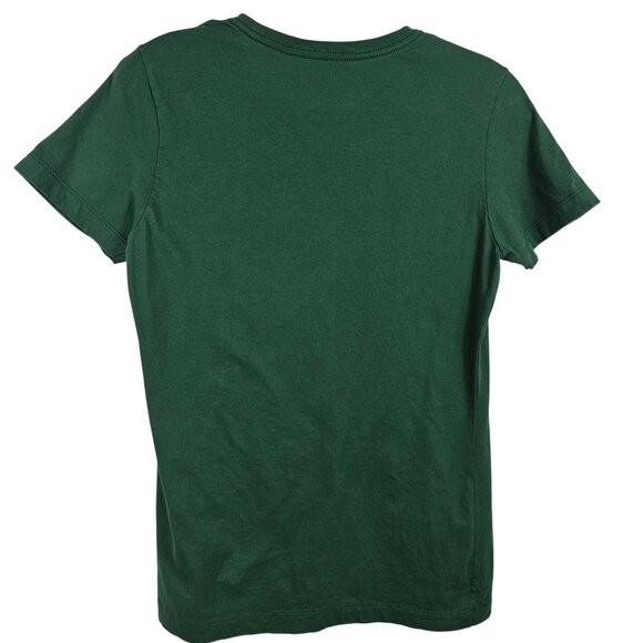 Womens Basic Casual Athleisure Soft Solid Green Slim Fit Crewneck Tee NIKE LG - Picture 2 of 9
